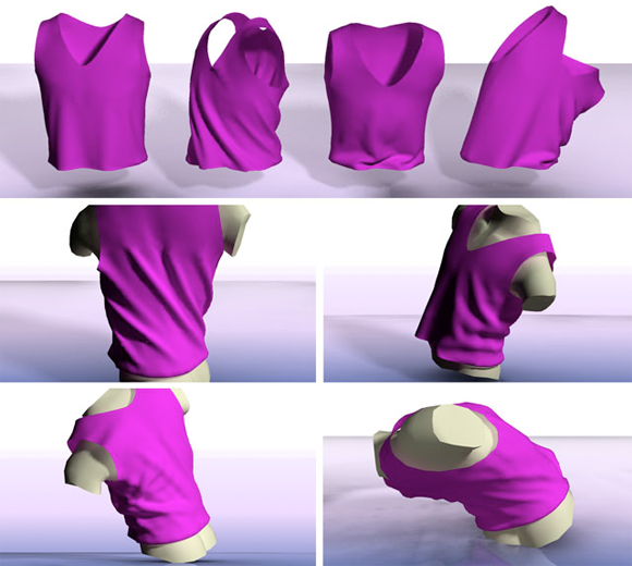 Example-based deformation of a t-shirt