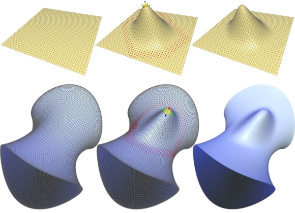 Laplacian Surface Editing: smooth ROI boundary